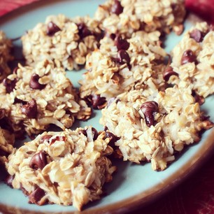 finally made these 2 ingredient cookies I've seen all over Pinterest - was a bit wary to be honest, but they are BOMB. I added chocolate chips and coconut to mine. on the blog now!