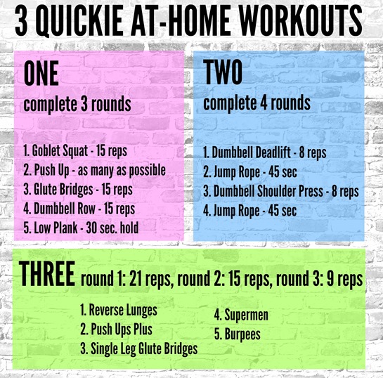 3 Quickie At-Home Workouts