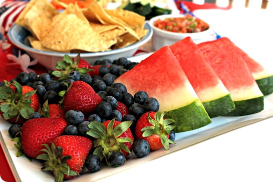 Celebrating Fourth of July with Tostitos.