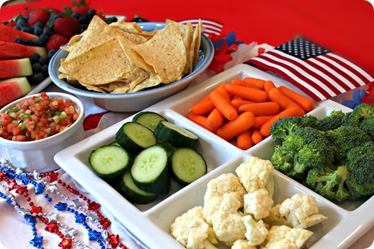 Celebrating Fourth of July with Tostitos.