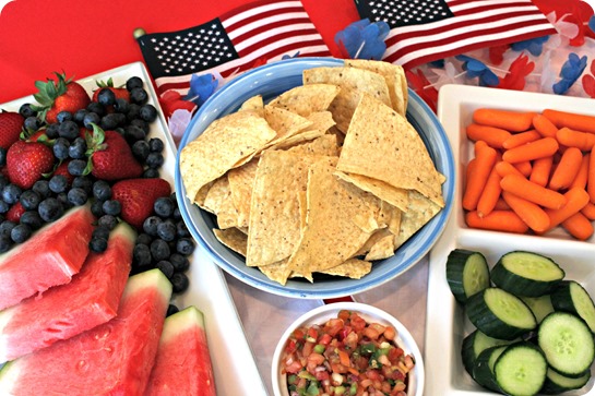 Celebrating Fourth of July with Tostitos.