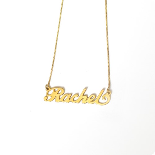 personalized nameplate necklace // Speakable.co
