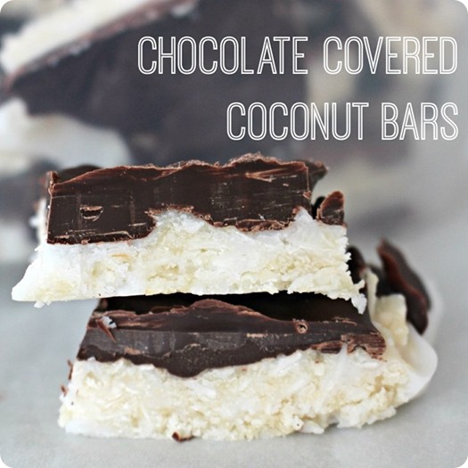Chocolate Covered Coconut Bars