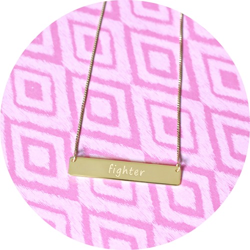 Fighter engraved necklace | www.speakable.co
