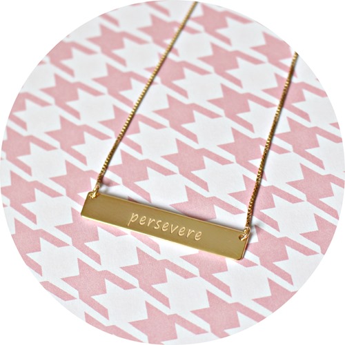 Persevere engraved necklace | www.speakable.co