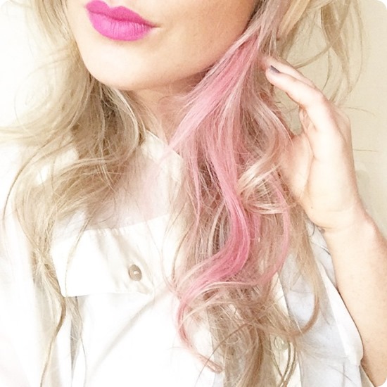 pink hair chalk