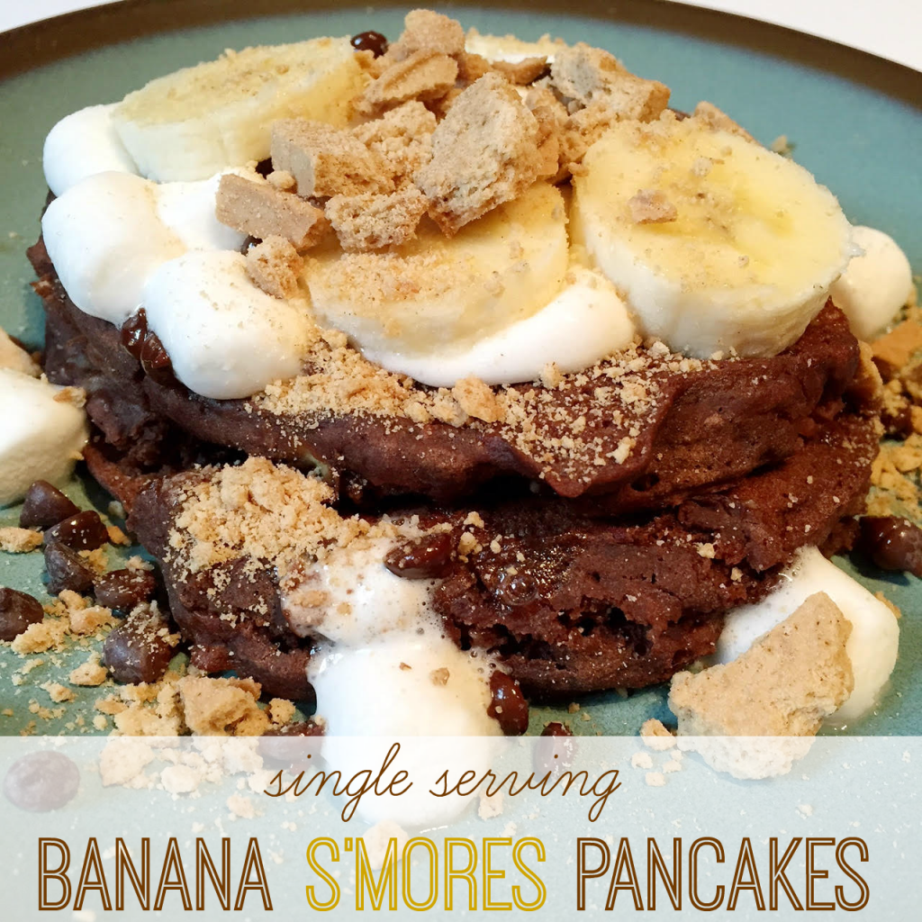Single Serving Banana S'mores Pancakes